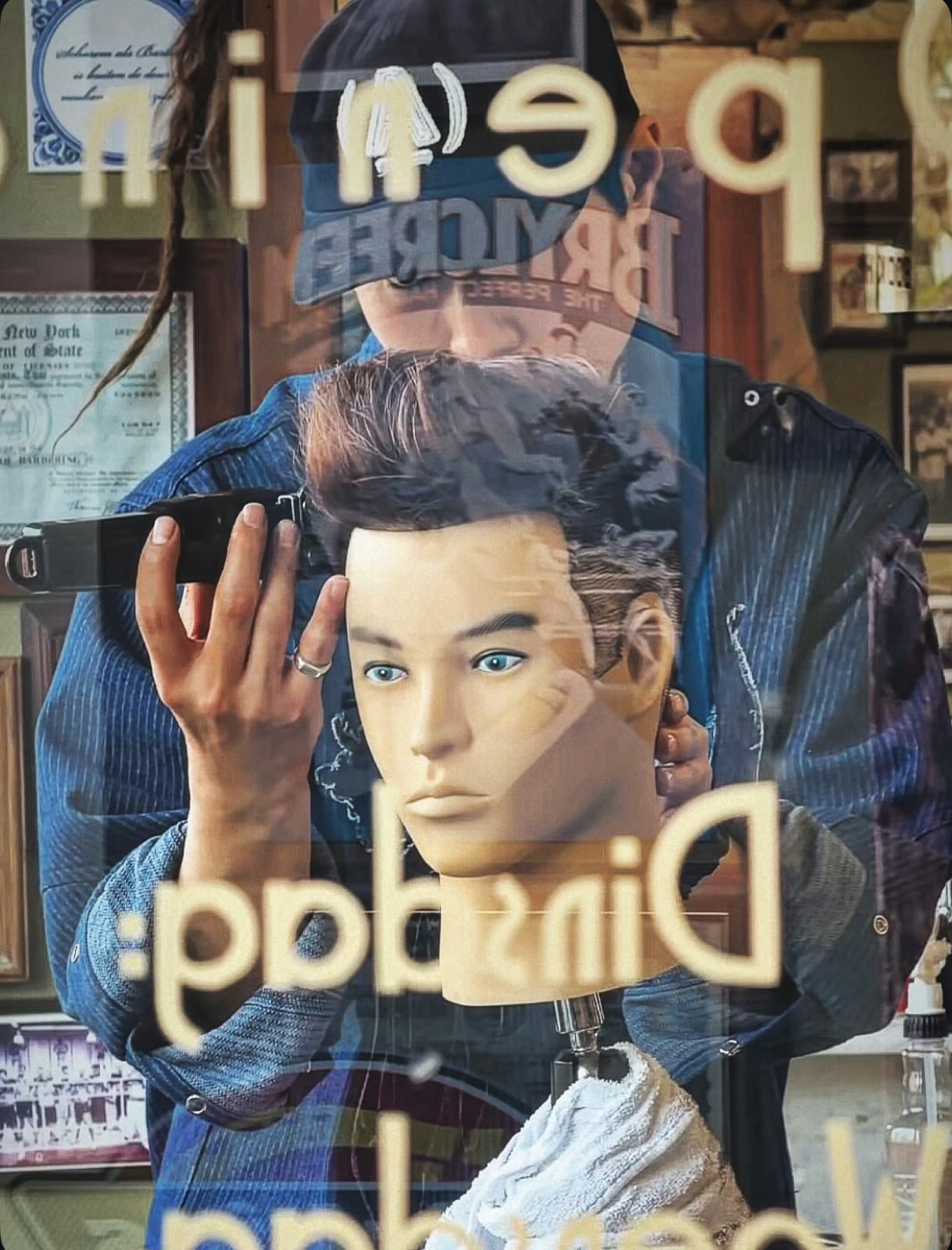 네덜란드 로테르담 The Old School Barbering Academy에서의 클래식 바버링 실습